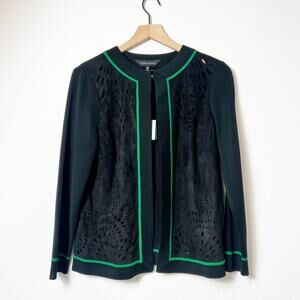 Ming Wang Heritage Fit Black Green Jacket Size XS Brand New